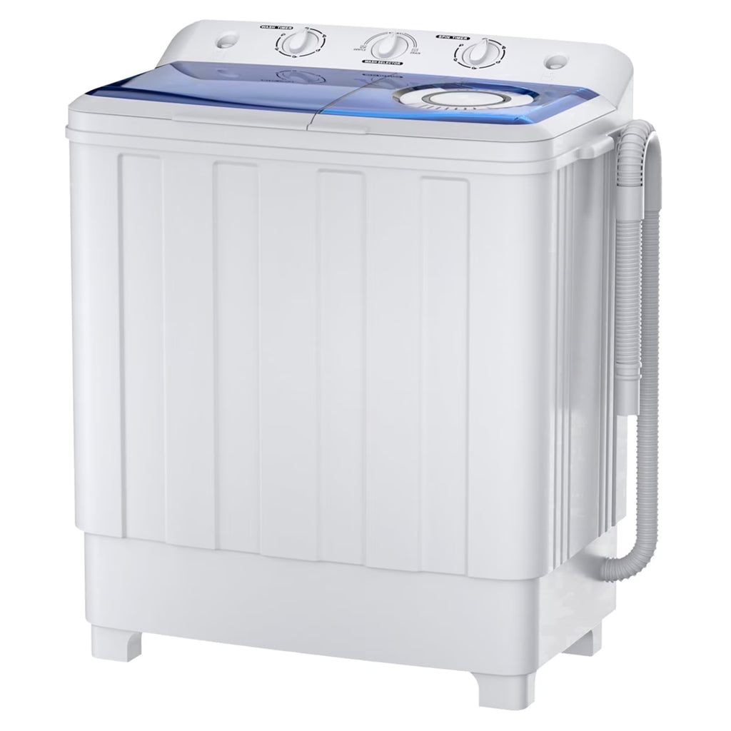 Auertech 28lbs Portable Washing Machine Compact Twin Tub Semi-Automatic Washer with Drain Pump