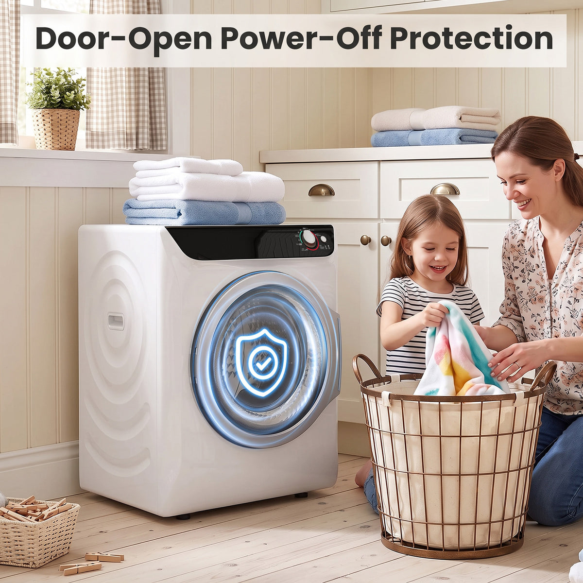 Auertech Portable Washer and Dryer Combo Set 19 lbs Fully Automatic Washing Machine 2.7 Cu.ft Clothes Dryer