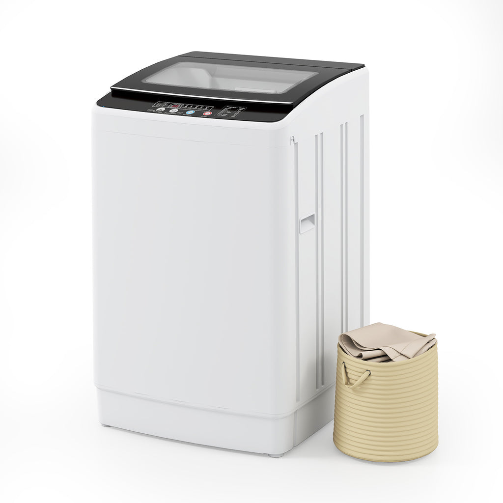 Auertech 36 lbs Portable Washing Machine Top Load Fully Automatic Washer with LED Display & Drain Pump