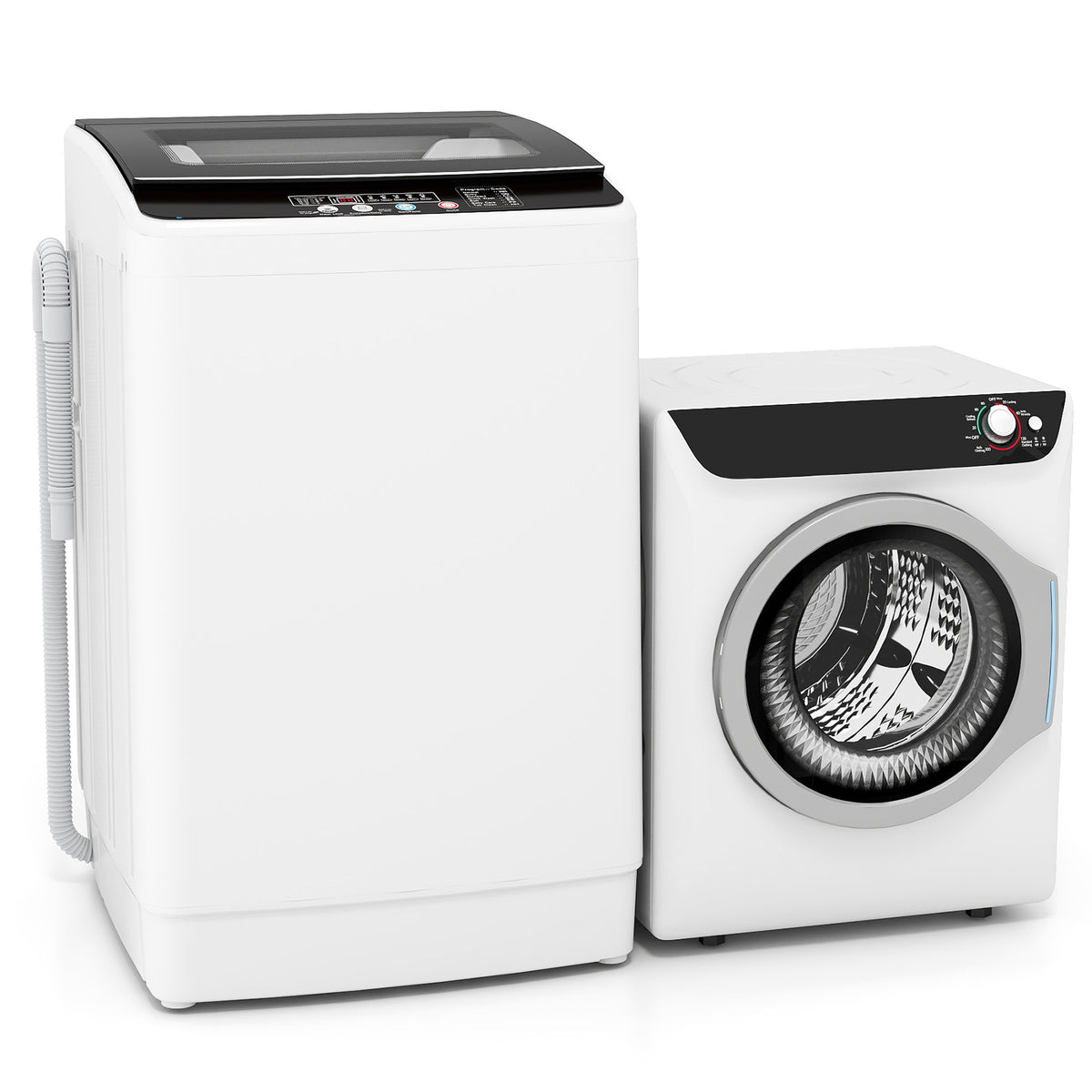 Auertech Portable Washer and Dryer Combo Set 36 lbs Fully Automatic Washing Machine 2.7 Cu.ft Clothes Dryer
