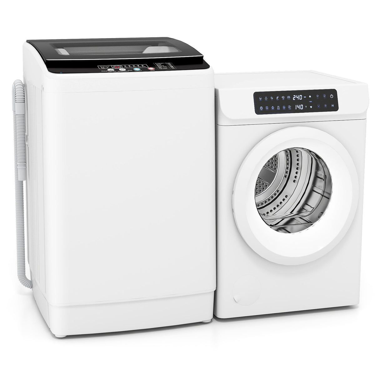 Auertech Portable Washer and Dryer Combo Set 36 lbs Fully Automatic Washing Machine 3.5 Cu.ft Clothes Dryer