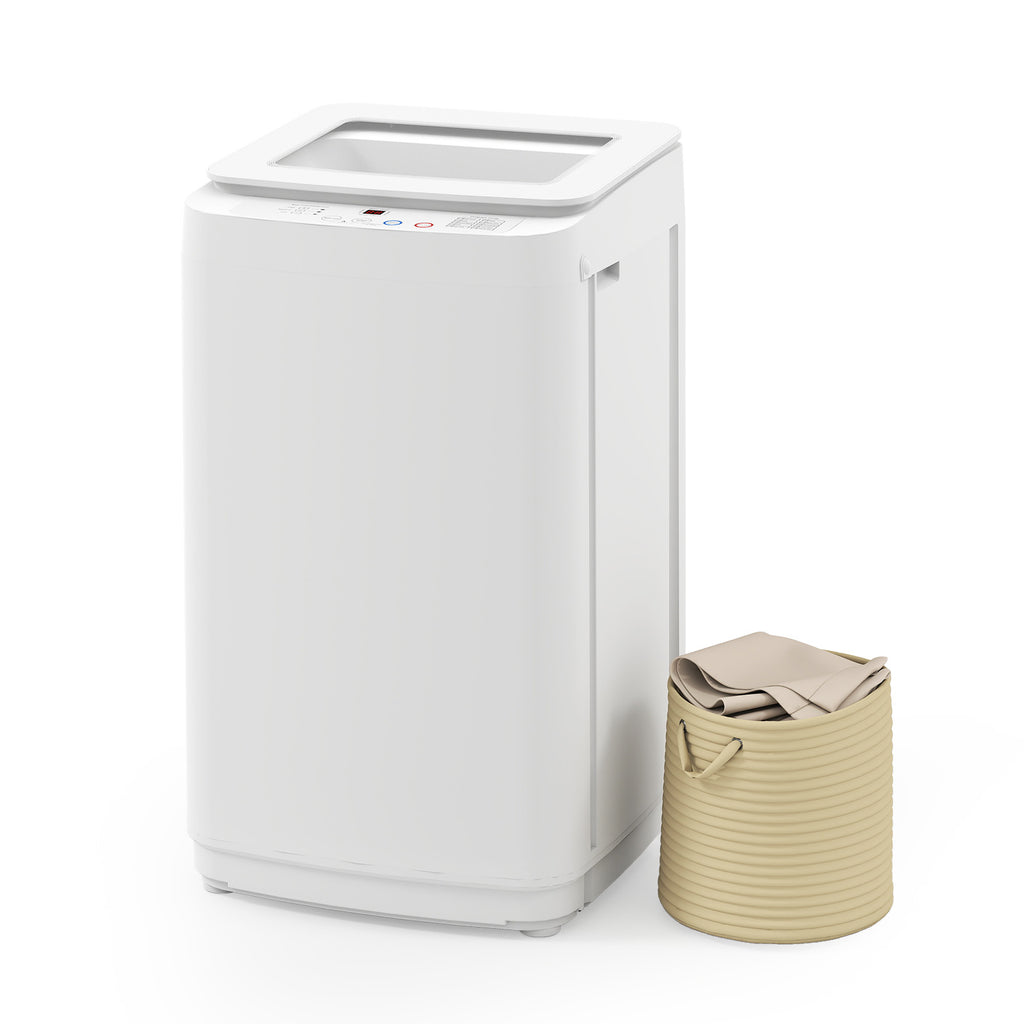 Auertech 15 lbs Portable Washing Machine Top Load Fully Automatic Washer with LED Display & Drain Pump