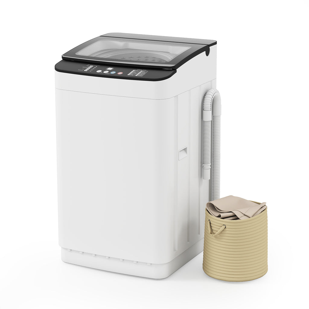 Auertech 25 lbs Portable Washing Machine Top Load Fully Automatic Washer with LED Display & Drain Pump
