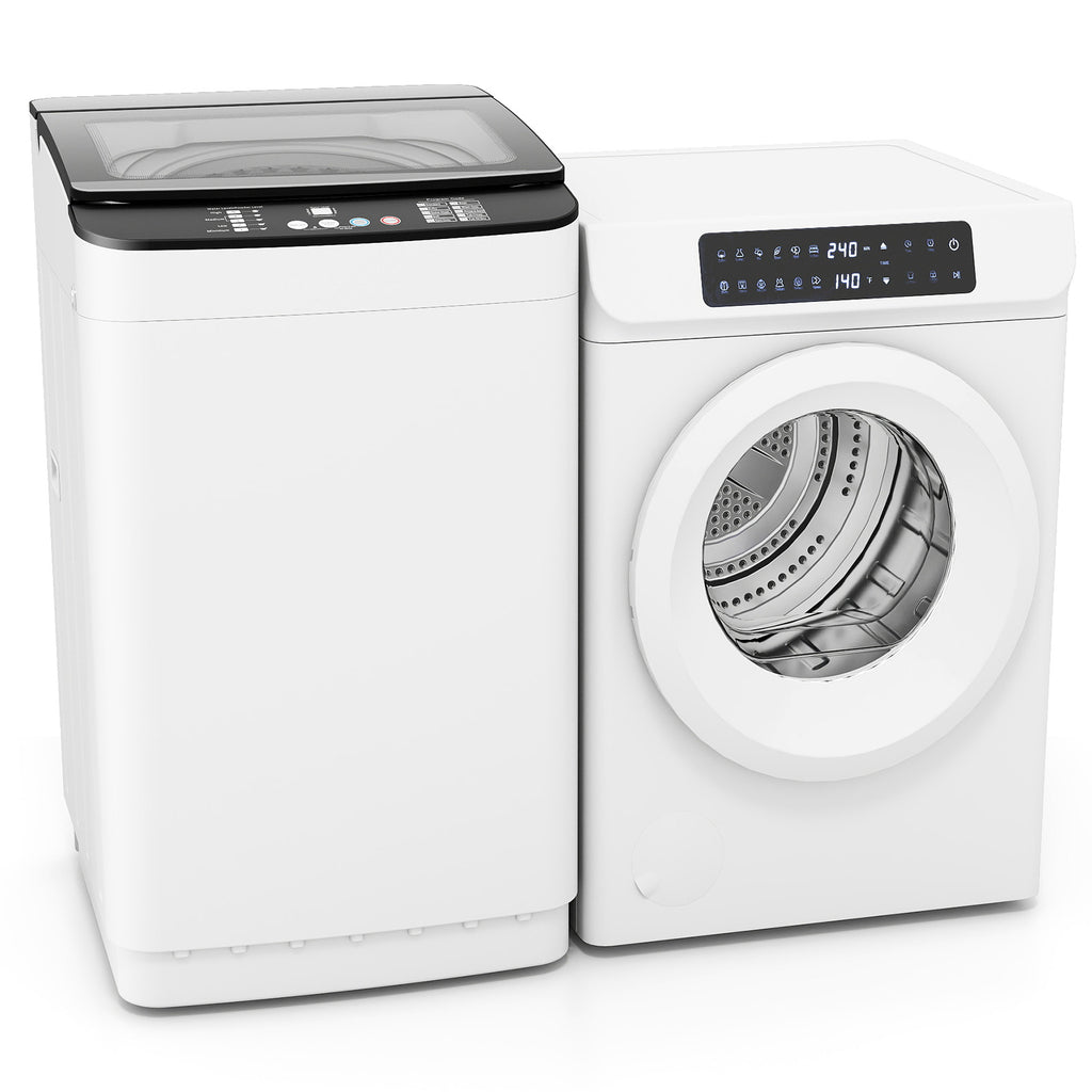 Auertech Portable Washer and Dryer Combo Set 25 lbs Fully Automatic Washing Machine 3.5 Cu.ft Clothes Dryer