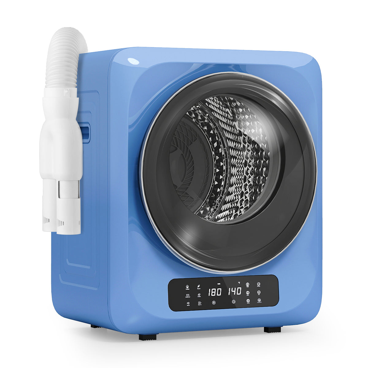 Auertech 1.6 Cu.Ft 850W Portable Clothes Dryer Electric Compact Dryer Machine w/ Shoe Dryer LED Control Blue