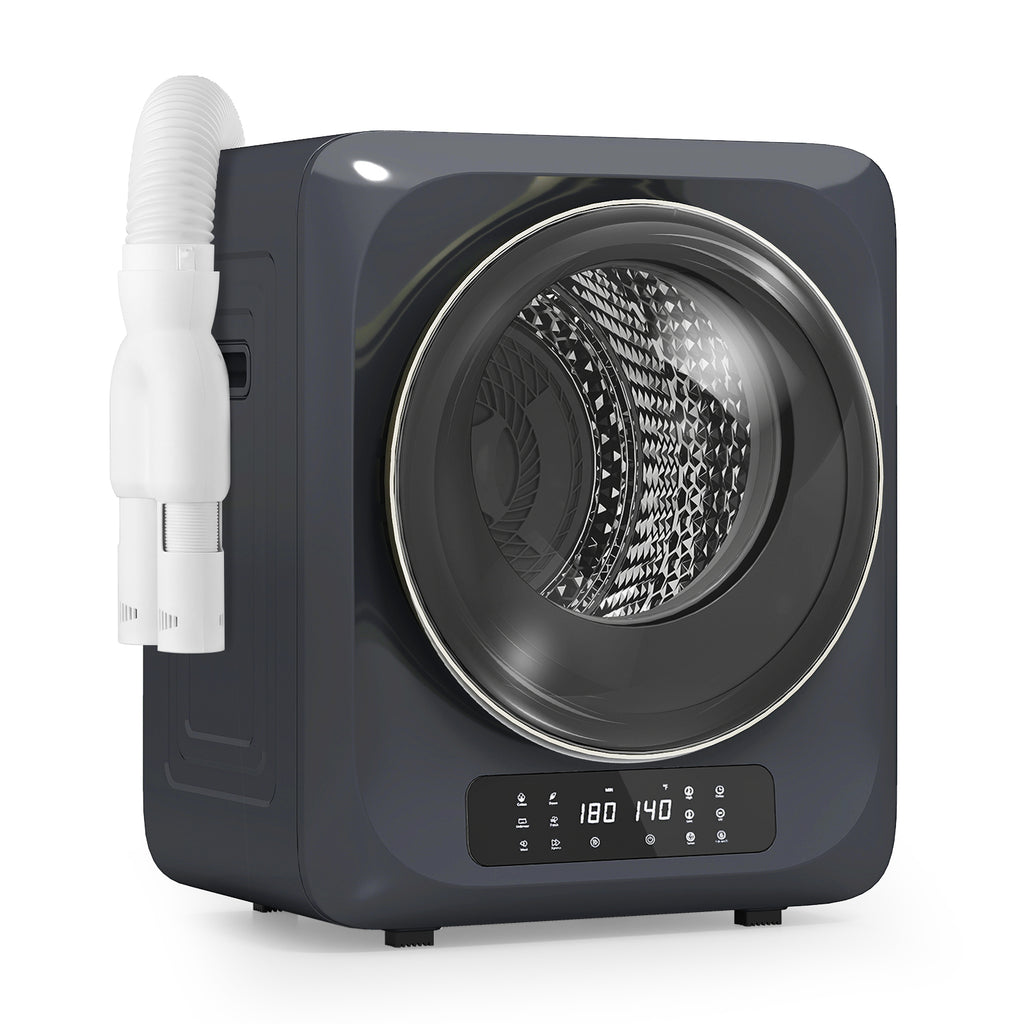 Auertech 1.6 Cu.Ft 850W Portable Clothes Dryer Electric Compact Dryer Machine w/ Shoe Dryer LED Control Gray