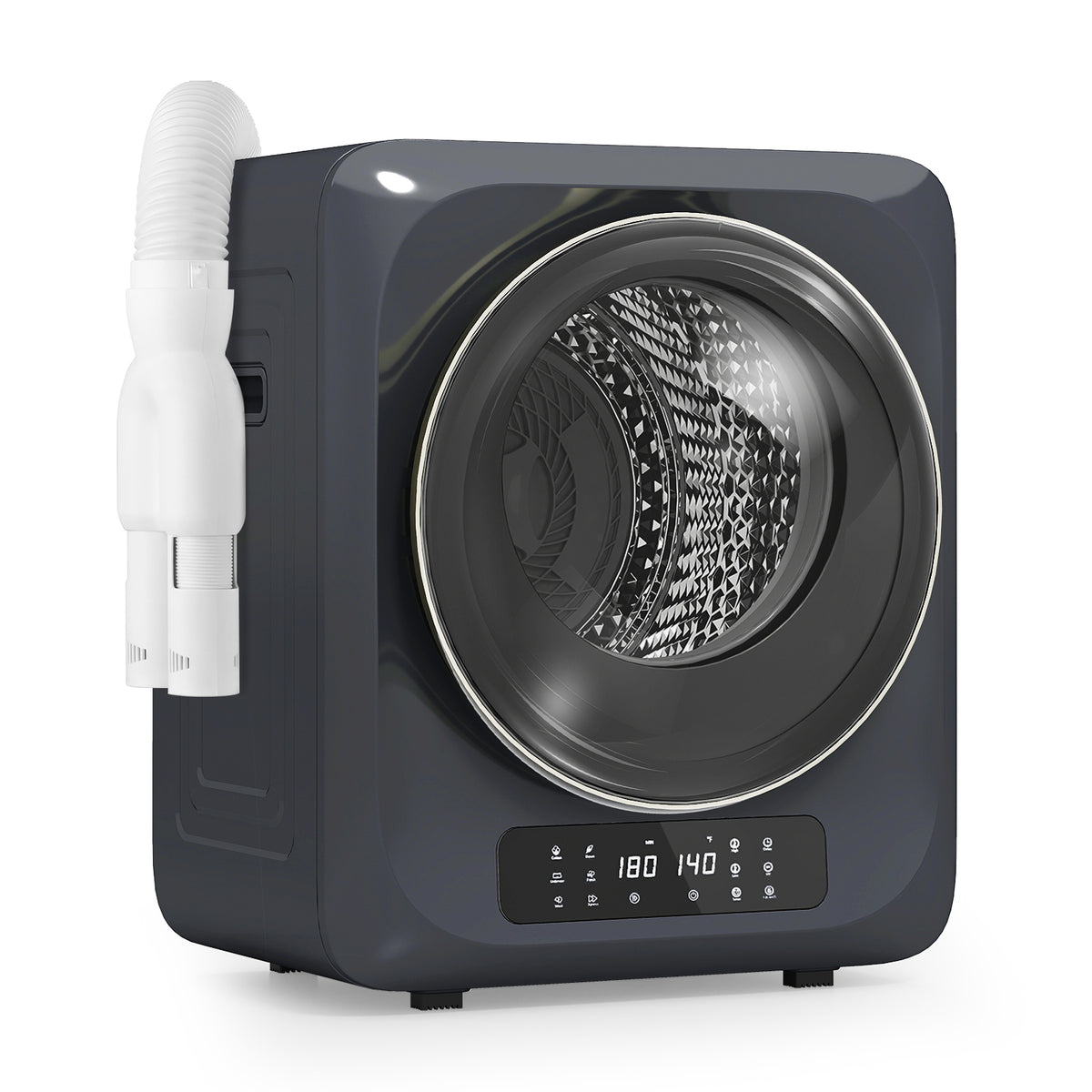Auertech 1.6 Cu.Ft 850W Portable Clothes Dryer Electric Compact Dryer Machine w/ Shoe Dryer LED Control Gray