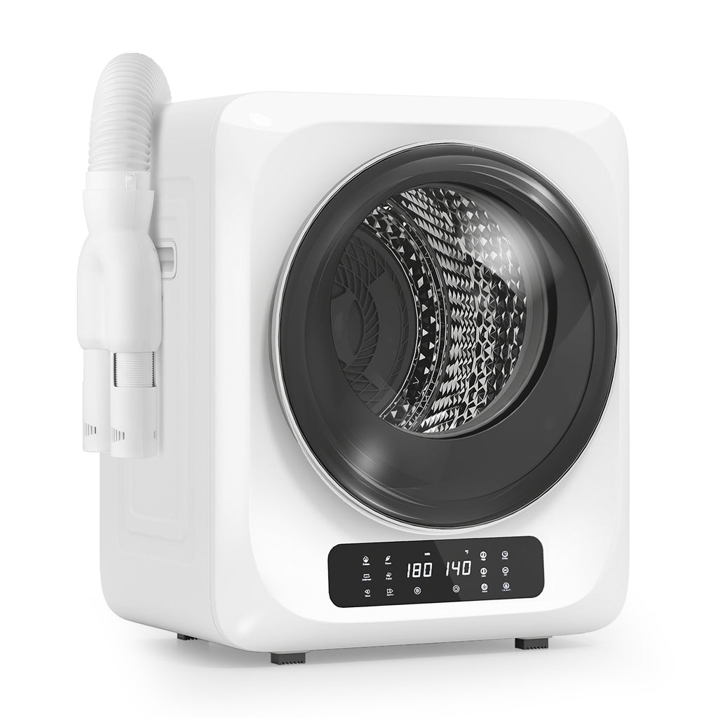 Auertech 1.6 Cu.Ft 850W Portable Clothes Dryer Electric Compact Dryer Machine w/ Shoe Dryer LED Control White