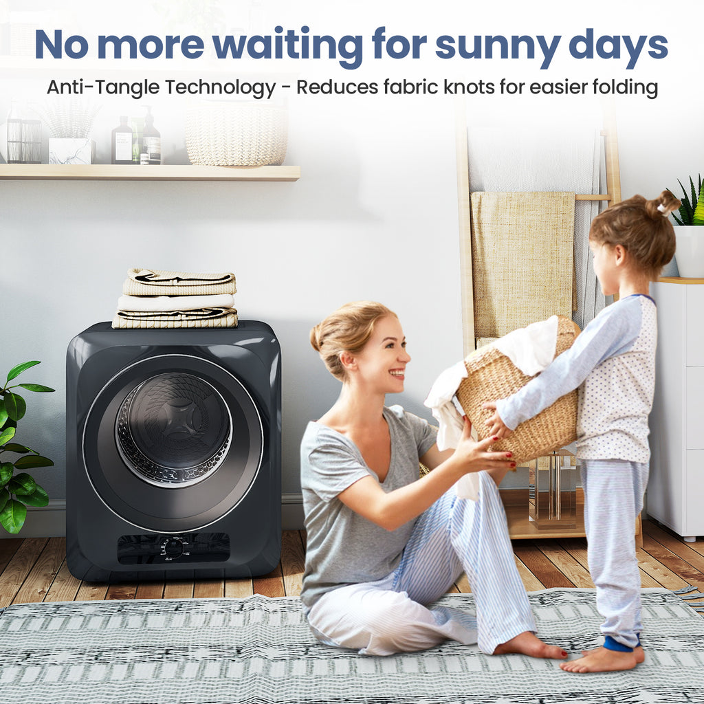 Auertech 1.6 Cu.Ft 850W Portable Clothes Dryer Electric Compact Dryer Machine for Laundry Apartment Dorm RV