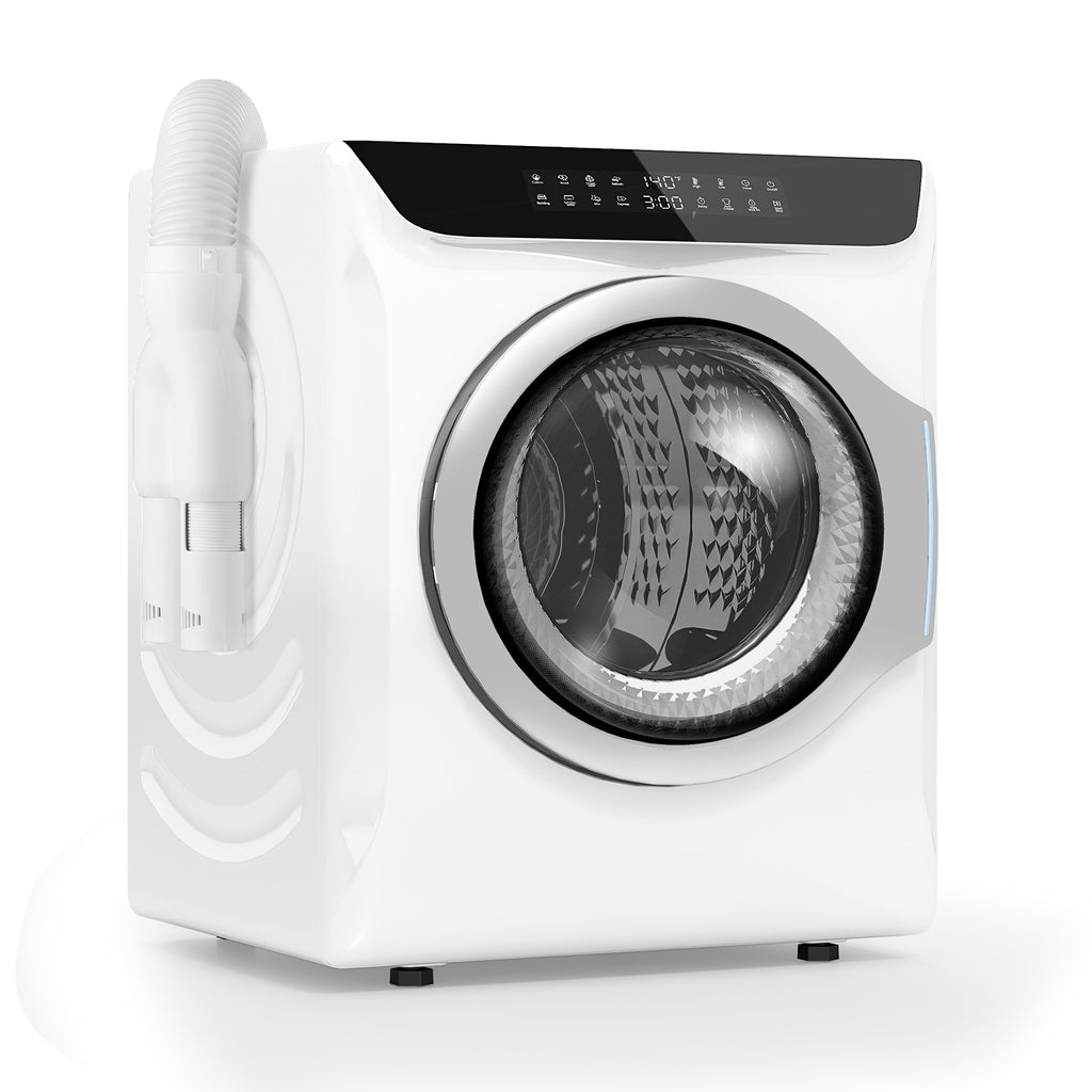 Auertech 2.7 Cu.ft 1400W Portable Clothes Dryer Electric Compact Dryer Machine w/ Shoe Dryer LED Control White