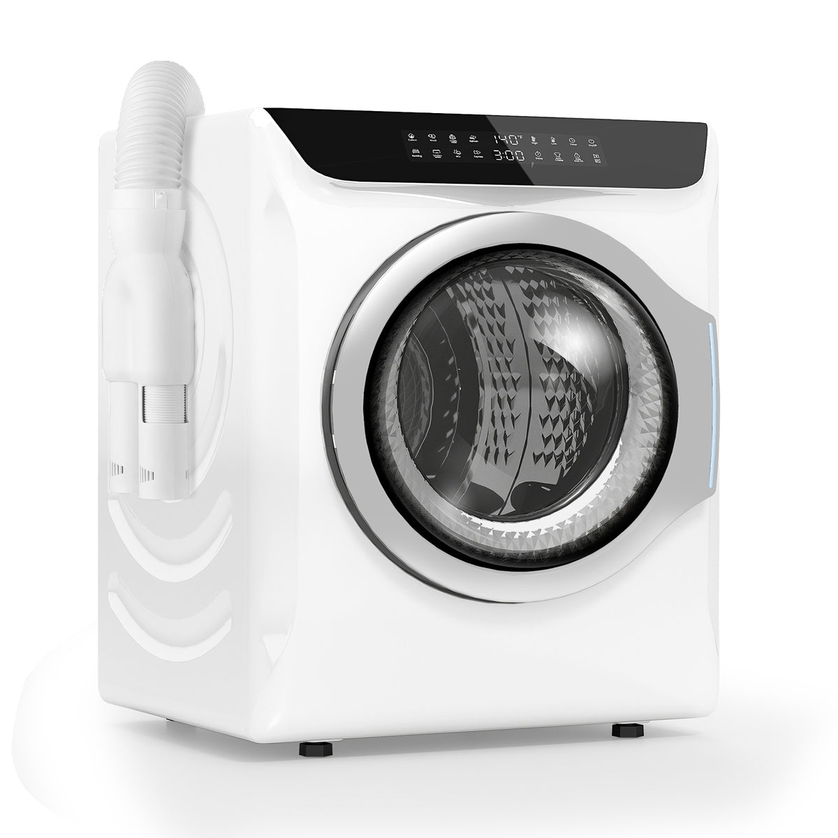 Auertech 2.7 Cu.ft 1400W Portable Clothes Dryer Electric Compact Dryer Machine w/ Shoe Dryer LED Control White